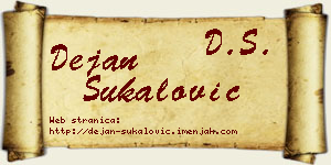 Dejan Šukalović vizit kartica